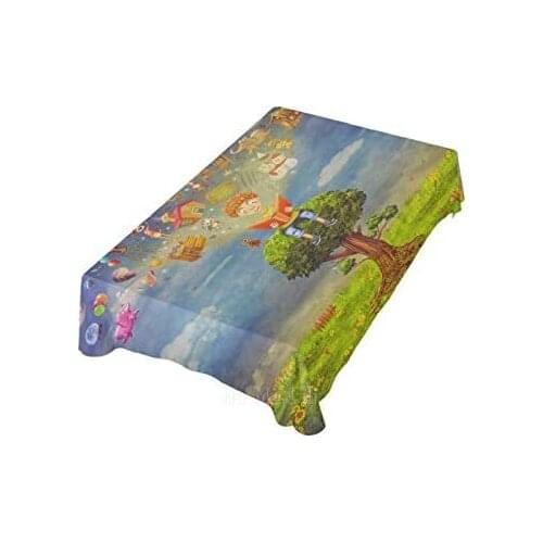 Modern Home Decor With Green Trees And Dream Tablecloth With Romantic Table Coverings