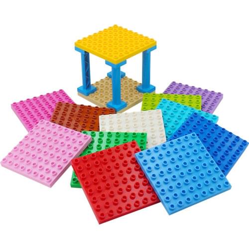 MOC DIY Large Building Blocks 8*8 Dots Compatible Duplo Big Size Bricks Plastic Educational Creative Toys for Children Kid Gift