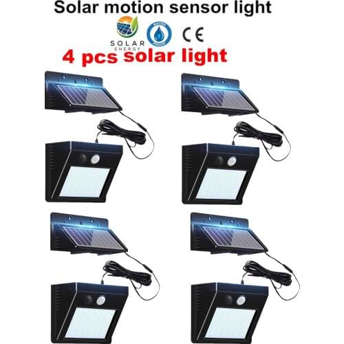30 LED Solar Panel Powered LED PIR Motion Sensor Lamp Night Light Waterproof Outdoor Garden Wall Street Security Lightsoptional