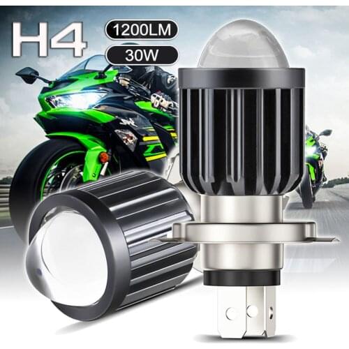 1200lm H4 Led Moto H6 Ba20d Led Motorcycle Headlight Bulbs Csp Lens White Yellow Hi Lo Lamp Scooter Accessories Fog Lights 12v