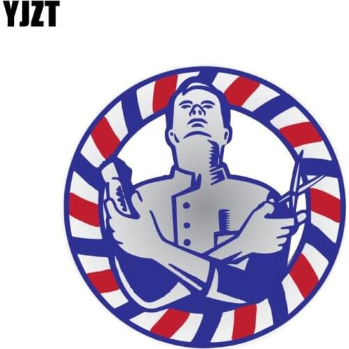 YJZT 12.5CM*12.5CM Car Styling Funny BARBER GOD Decal Car Accessories Sticker 6-2257