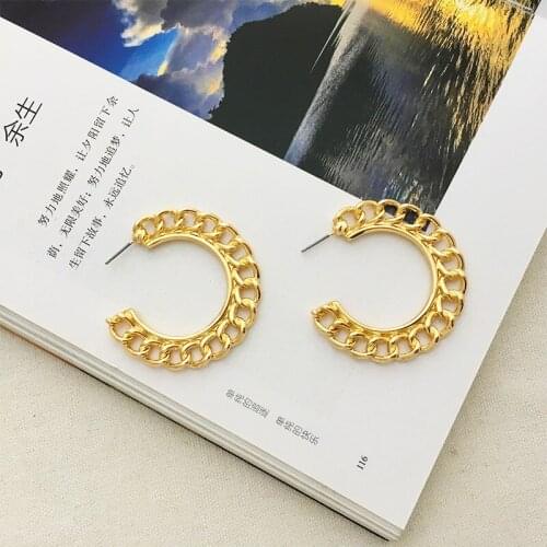 LATS Bijoux Retro Geometric Earrings Woven Round Earrings for Women Kolczyki 2020 Brincos Female Fashion Jewelry Accessories