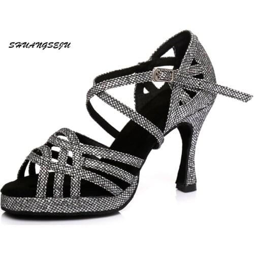 Jazz Dance Women Tango Shoes With Platform Comfortable and Soft Latin Dance Shoes with Platform High Heels Salsa Dancing Shoes