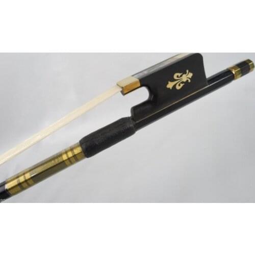 1pcs Best powerful black Carbon fiber cello bow 4/4,white/black hair