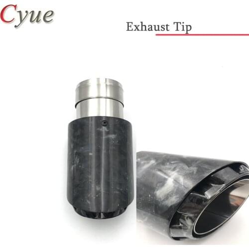 1Piece New Style Black Froged Cabon Fiber Exhaust Tip Universal Muffler Pipe 3 layers Exhaust Tip