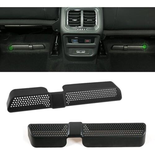2pcs Car Under Seat Air Conditioning Air Outlet Vent Dust Protective Frame Cover For VW Tiguan Touran MK2 2017 2018 LHD