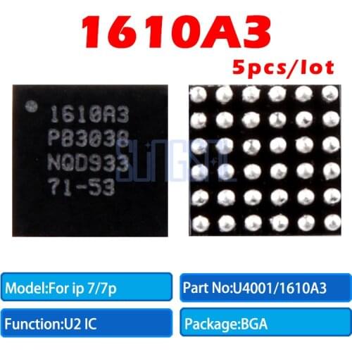5pcs/lot 100% Original charger charging ic chip 1610A3 for iPhone 6s 6splus for iphone6s U2 IC 36pins U4500