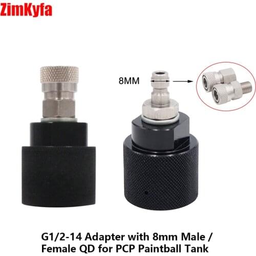8mm Quick Disconnect Adapter for Paintball PCP Air Rifle HPA CO2 Regulator