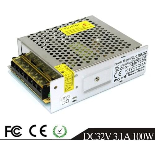 Switching Power Supply Adapter DC32V 3.1A 100W Transformers AC 100V -240V To DC 32V Converter for 3D Print CCTV Stepper Motors