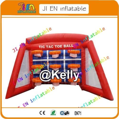 Free air shipping inflatable basketball toss tic tac toe sport game for sale, commercial carnival rental inflatable game toys