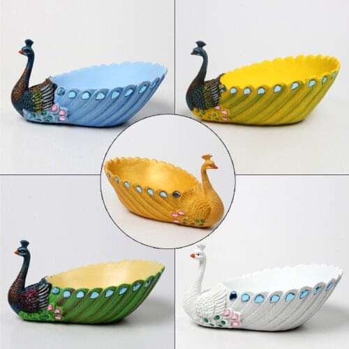 Big size 7 Colors Pastoral Simplicity Resin Peacock Green Plants Flower Pots Creative Flower Pot not include plant