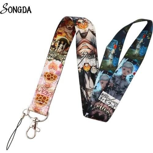 Anime The Promised Neverland Keychain for Phone Hanging Straps Lanyard Neck Key ID Card Badge Keycord Accessories Unisex Gifts