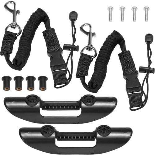Kayak Paddle Holders Kayak Adjustable Safety Paddle Leashes Deck Mounted Clips Universal Kayak Accessories