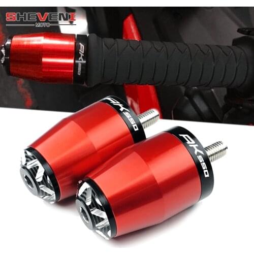 For KYMCO AK550 AK 550 2017 2018 2019 Motorcycle CNC Aluminum Handlebar Grips ends Handle Bar Grip end plug gold Anti Vibration
