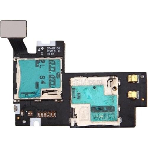For Samsung Galaxy Note LTE N7105 SIM Card Holder MicroSD Memory Slot Reader Flex Cable Genuine New 10pcs/lot