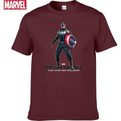 Marvel The Avengers Steve Rogers Captain America Short sleeve tee Mens T-shirts with short sleeves 2021 graphic t shirts #36