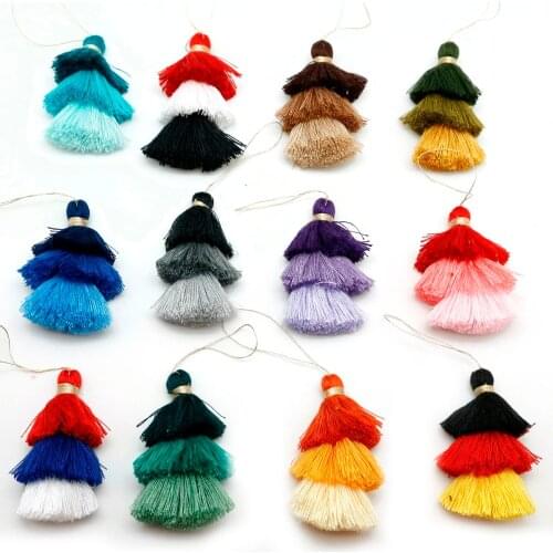 1PCS 75mm 3 Colors Polyester Tassel Fringe Trim Cotton Tassel For Home Wedding Decoration DIY Sewing Curtains Accessories