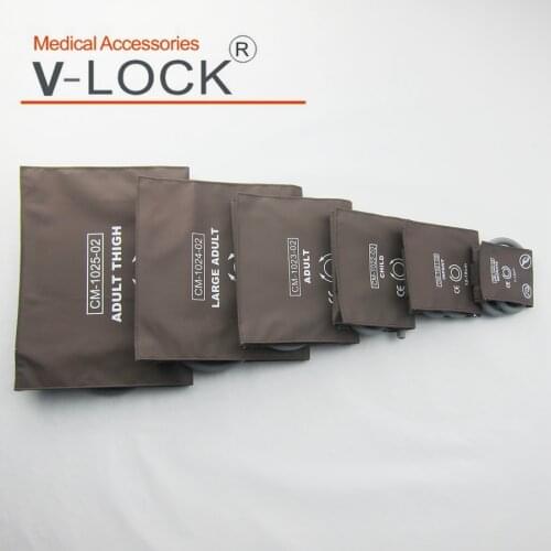 NIBP imitation leather cuff kit 6 sizes with bladder single tube