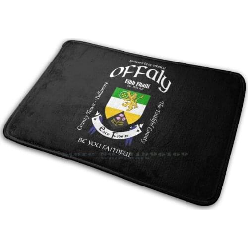 Ireland-Offaly Mat Rug Carpet Anti-Slip Bedroom Entrance Door Mat Ireland Irish Offaly County Irish American Ancestor Crest