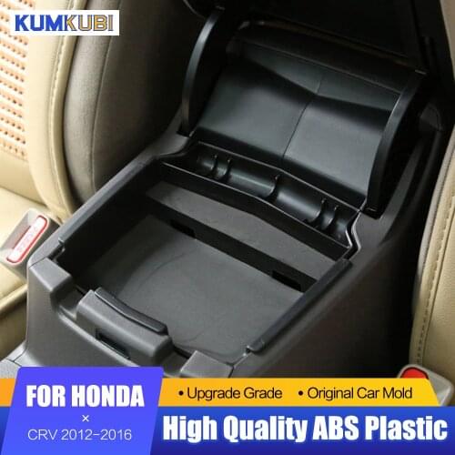 KUMIKUBI For Honda CRV CR-V 2012-2016 Car Central Armrest Storage Box Organizer Center Console ABS Organizer Containers Holder