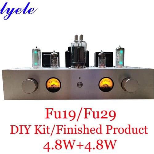 6N2 6E2 FU32/FU29/FU19 single-ended class A tube power amplifier with VU meter kit diy/finished product 4.8+4.8W