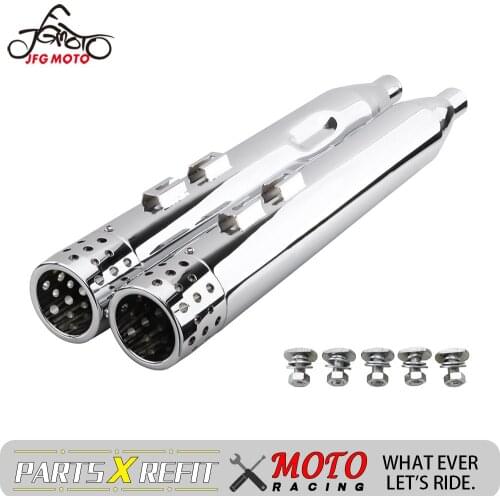 For Harley Touring Bagger Models Dresser Road King Electra Glide 1995-2016 Motorcycle Chrome Exhaust Pipe With Mounting Hardware