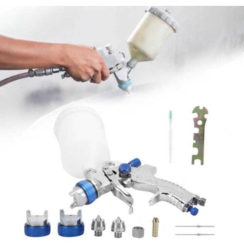 HVLP Paint Sprayer Kit Large Capacity Gravity Feed Furniture Painting Sprayer with 3 Nozzles for Domestic Industrial Primer