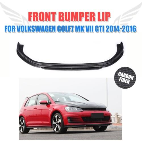 Carbon Fiber Front Bumper Spoiler Splitters Apron for Volkswagen VW Golf 7 VII MK7 GTI Bumper 2014 - 2017