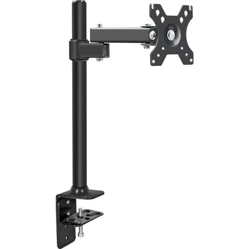 HILLPORT Fully Adjustable Single Arm LCD LED Monitor Stand Desk Mount Bracket for 14"-27" Screen Max VESA 100x100 XL03-400 Black