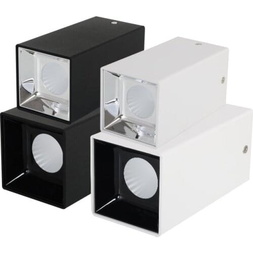 Surface Mounted Square LED Downlight COB 15W18W 24W 30W Ceiling Lamp Dimmable Spotlight Beam Angle 45 Degree For Indoor Lighting