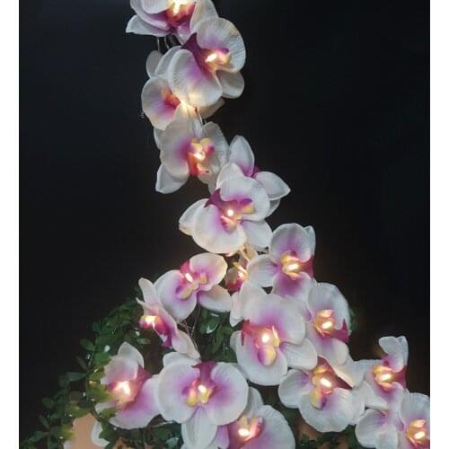 Holiday Handmade Flower Orchid Light String,Christmas Decor.Event Party/New Year Flower Light,Festive Party Supplies,Home Decor