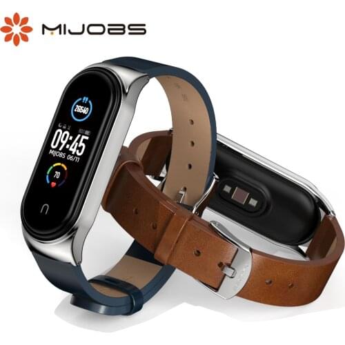 Watch Band for Xiaomi Mi Band 5 4 3 NFC Strap Leather Wristband For Miband 5 Global Version Bracelet Accessories Band 5 4 3