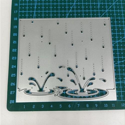 Dies Scrapbooking New Arrival 2021 Rain Background Metal Cutting Dies Christmas Card Making Supplies Stencils For Decoration