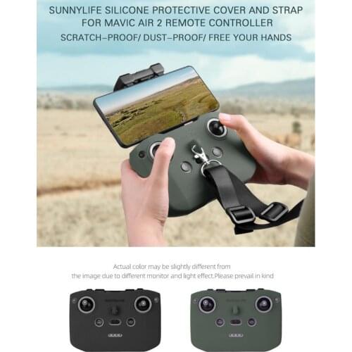 Silicone Protective Cover with Remote Controller Strap Protective Sleeve For DJI Mavic Air 2 Drone Accessories