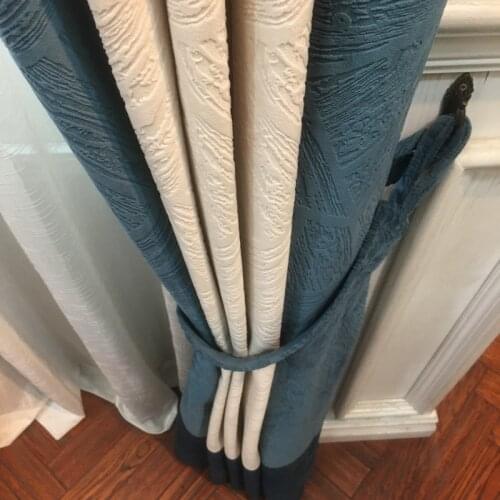 Modern minimalist solid color left and right high shading floor curtains curtains suitable for use in the living room bedroom