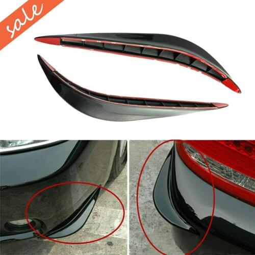 2Pcs Universal Car Rear Bumper Lip Diffuser Splitter Spoiler Scratch Protector Sticker Bumper Corner Guard Cover Car Accessories