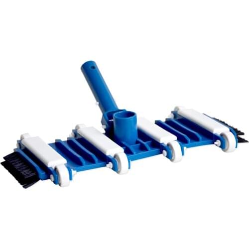 Swimming Pool Vacuum Head with Brush Suction Wheel Suction Head Cleaning Tool 14 Inch