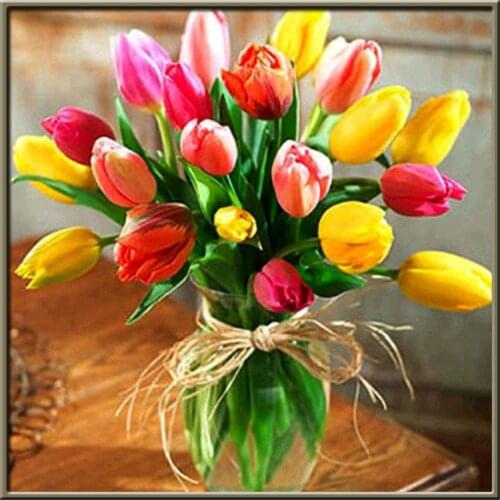 Flowers Rose Printed 11CT Cross-Stitch DIY Embroidery Full Kit DMC Threads Handmade Painting Knitting Hobby Home Decor Mulina