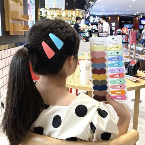 10pcs/set Candy Color Hairpin Girl Bow Heart-shaped Hair Clips Water Drop-shaped Hairgrips Children Barrettes Hair Accessories