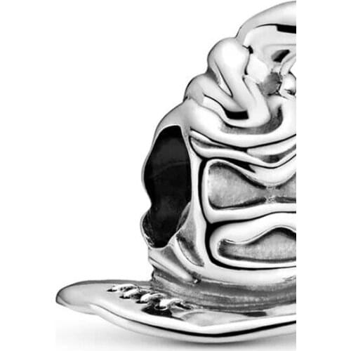 Authentic 925 Sterling Silver Bead Har Pott Sorti Hat Charm Fit Fashion Women Pandora Bracelet Bangle Gift DIY Jewelry
