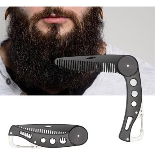 1 Pcs Mens Womens Beauty Handmade Folding Pocket Clip Hair Moustache Beard Comb Male Mustache Shaving Comb