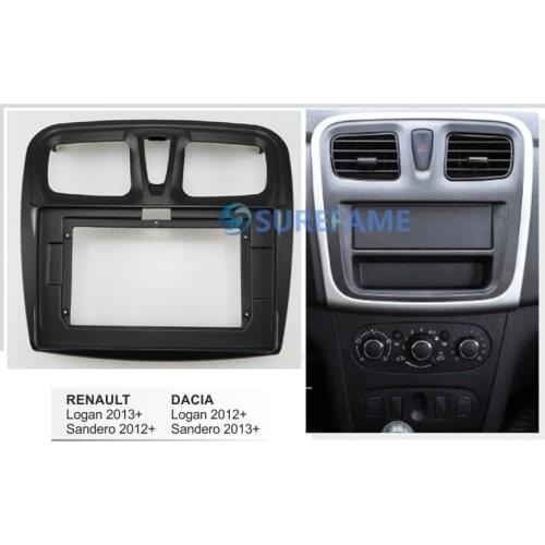 10.1 inch Car Radio Facia for DACIA Sandero 2013+; Logan 2012+ Fascia Dash Kit Install Panel Cover Plate Trim Bezel Adapter
