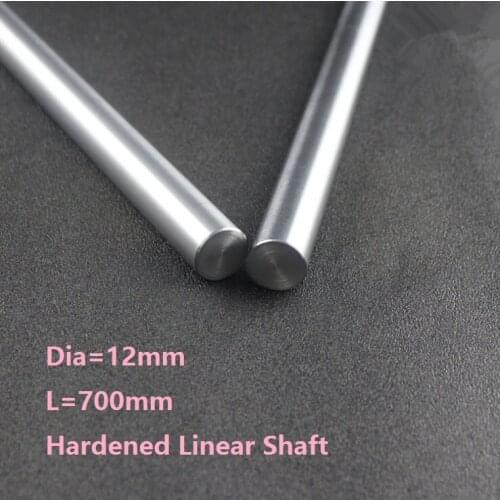 10pcs/lot Dia 12mm shaft 700mm long Chromed plated linear shaft hardened shaft rod bar rail guide for 3d printer cnc parts