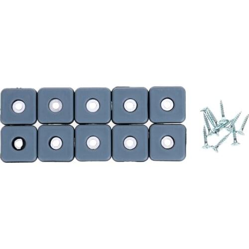 10Pcs Rubber Furniture Foot Table Chair Leg Caps Floor Protectors Cover Sliding Pad Glide with Screws for Cabinet Sofa Protector