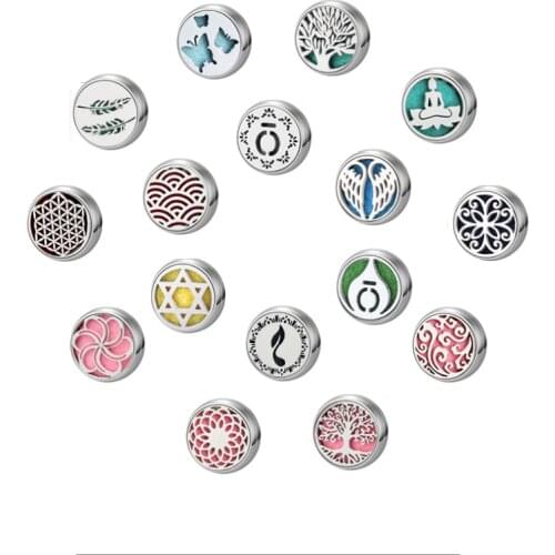 2021 New Product Free Pads 12mm Aromatherapy Animal Locket Jewelry Screw Stainless Steel Essential Oil Diffuser Locket Face Clip
