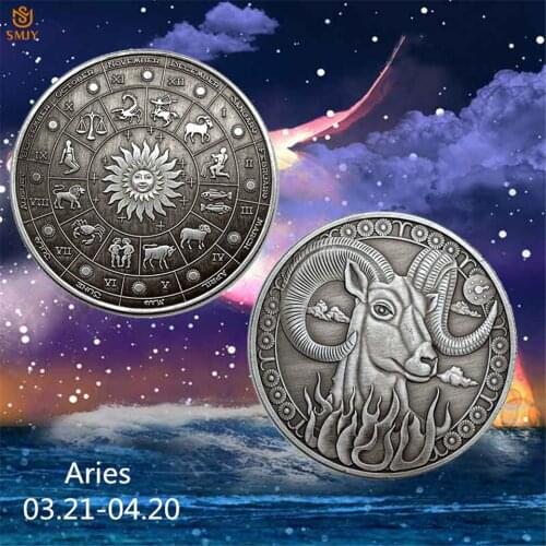 2019 Festival Astrology Souvenir Gift 12 Constellation Aries Bronze Home Decoration Accessories Coins Collectibles