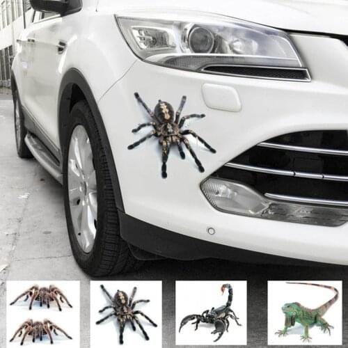 3D Car Sticker Animals Bumper Spider Gecko Scorpions Vinyl Wall Decal Funny Sticker Stickers Car Styling Motorcycle Accessories