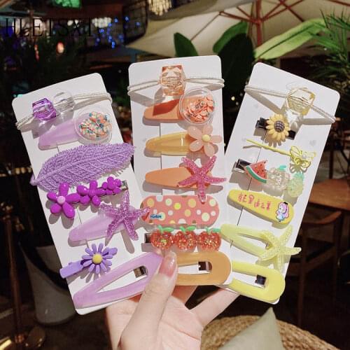 5 pcs/lot Fashion Kids Elastic Hair Bands Floral Brand Cute Girls Hairpin Child Hair Rope New Style Beauty Hair Accessories
