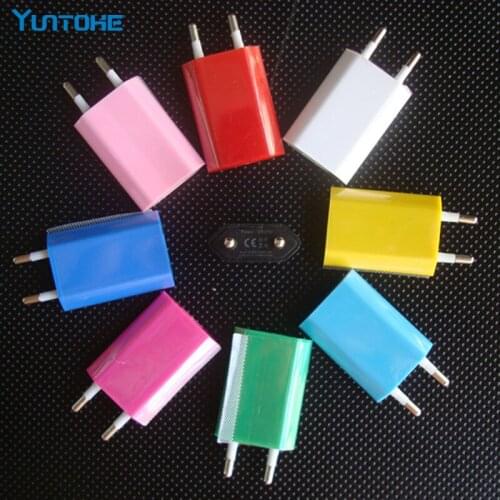 500pcs/lot High Quality Full 1A EU USB Wall Home Charger AC Adapter EU Plug EU usb charger for iphone Xs Max XR X 8 7 6