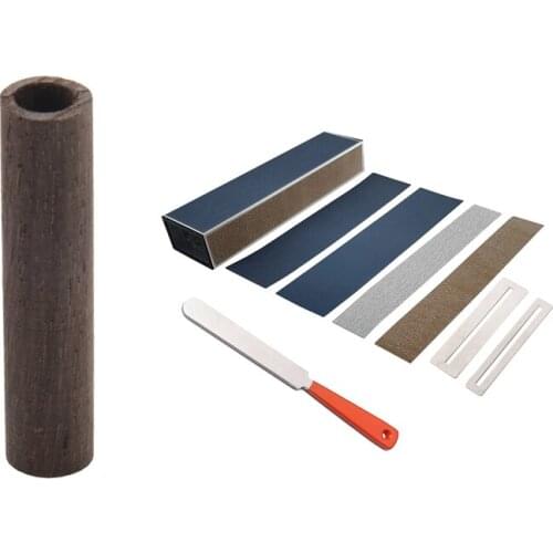 8Pcs Rosewood Guitar Truss Rod Tube With Guitar Fret Crowning Narrow Dual Edge Tools